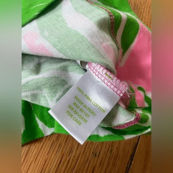 Lilly Pulitzer Women's Size XS Loren Pink & Green Pineapple Dress Boatneck - Picture 8 of 11